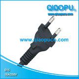 D15 Brazil 16A power cord,Brazil two feet pin plug power cord,Brazil new standard power cable