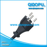D13 Swiss standard three-pin plug,Switzerland +S Certified power cord,SEV certified Swiss power cord